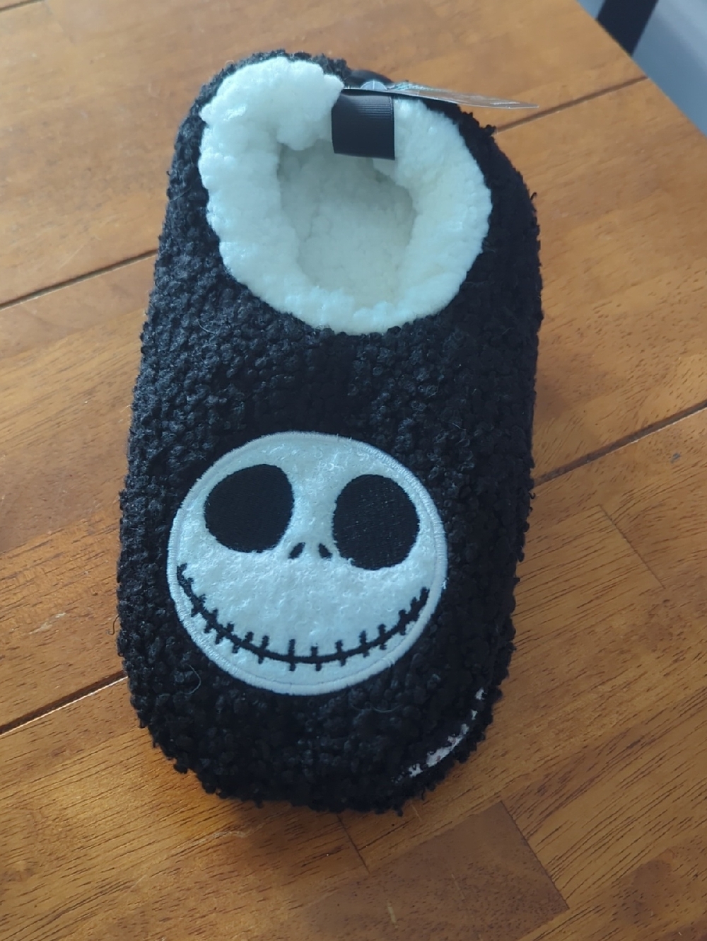 Disney Black Kids Fleece Footie Slipper Featuring Nightmare before Christmas